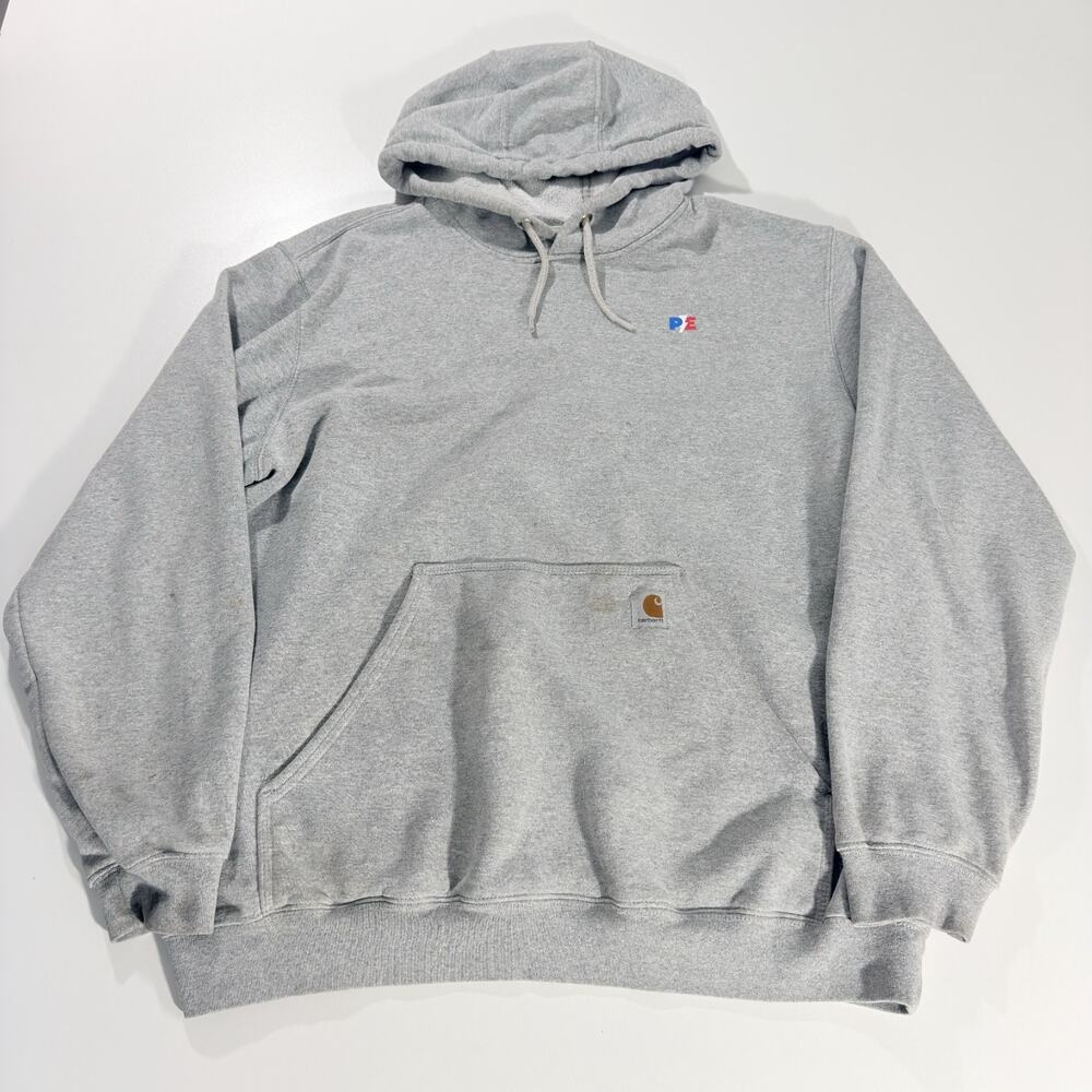 Carhartt Rain Defender Hoodie Mens XL Heather Gray Loose Fit Heavyweight Blank